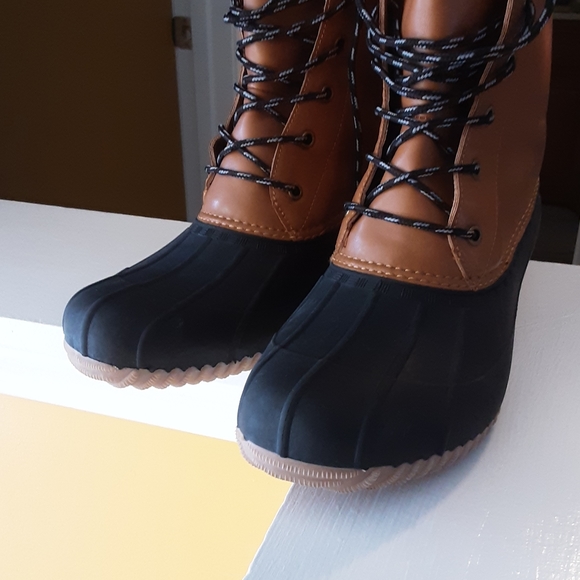 NWT Duck Rainboots 11 Black/cognac SOLD SOLD - Picture 7 of 8